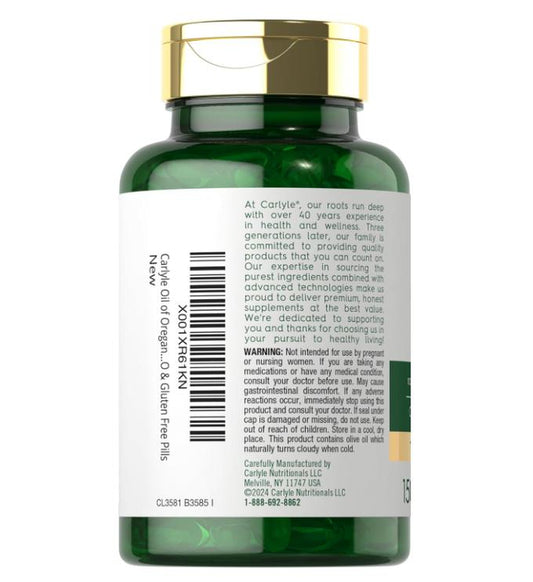 Carlyle Oregano Oil 4000Mg Supplement | 150 Softgel Capsules | Contains Carvacrol | Non-Gmo & Gluten Free Formula