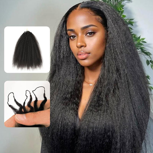 Daixi Kinky Straight Crochet Hair - Get Effortless, Buttery Soft Braids & Twists | Pre-Looped Human Hair Extensions