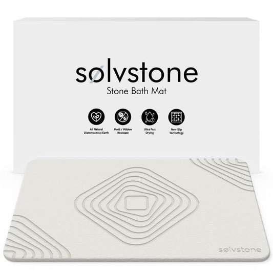 SØLVSTONE - Quick Dry Stone Bathroom Mat (Diamonds)