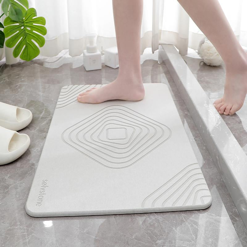 SØLVSTONE - Quick Dry Stone Bathroom Mat (Diamonds)