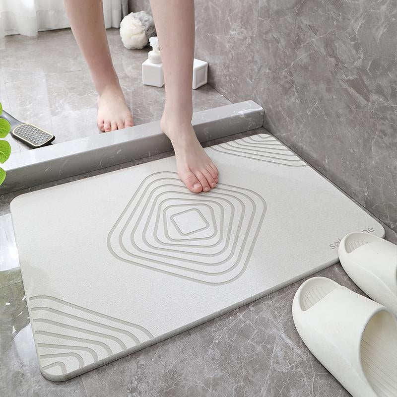 SØLVSTONE - Quick Dry Stone Bathroom Mat (Diamonds)