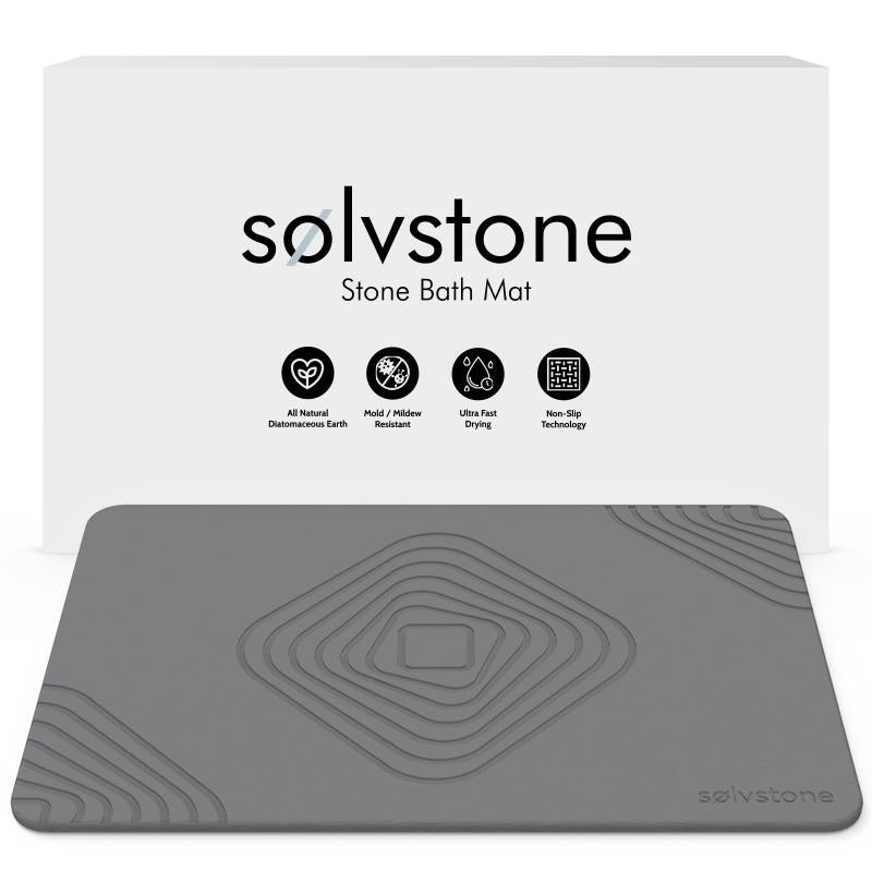 SØLVSTONE - Quick Dry Stone Bathroom Mat (Diamonds)