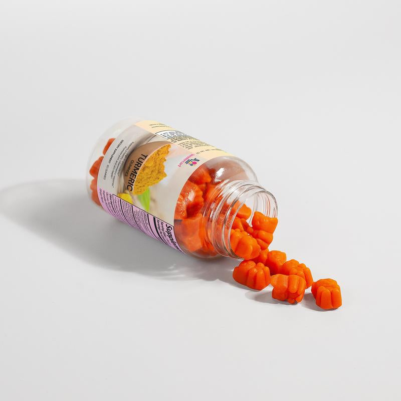 Turmeric Gummies 60G - Dietary Supplement with Turmeric Extract & Ginger Flavor - Supports Joint, Bone, and Skin Health - Made in USA - Healthcare Edible Fitness Powder