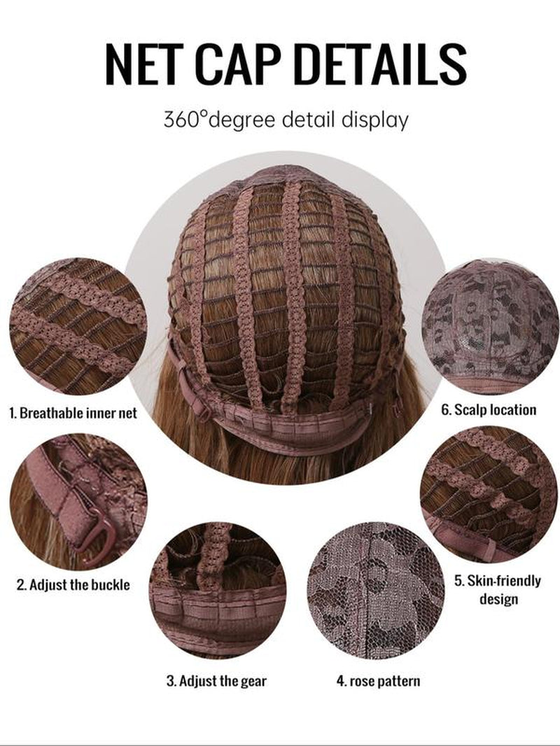 28 Inch Long Straight Wigs for Women, Gorgeous with Bangs, Synthetic Full for Party, Daily Use, Synthetic Hair Wigs