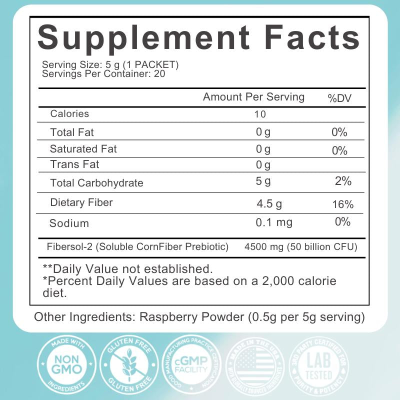 Nulsee| Probiotic & Prebiotic Plant-Based Fibersupplement with Patented Fibersol-2 & 50 Billion Cfu|Supports Healthy Blood Sugar Control, Hungerregulation, & Metabolic Balance |Doctor-Formulated Adult Nutritional Blend