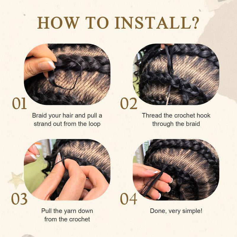 Daixi Kinky Straight Crochet Hair - Get Effortless, Buttery Soft Braids & Twists | Pre-Looped Human Hair Extensions