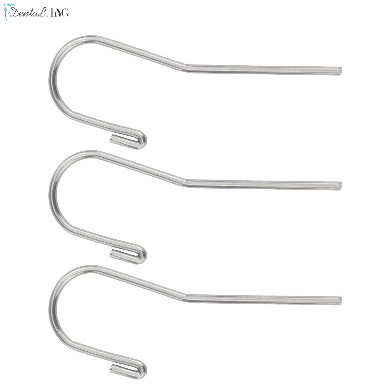 10Pcs/Pack Stainless Steel 2Mm Dental Lip Hook Root Canal Measuring Accessories Lip Mouth Hook Apex Locator Tool for Dentists