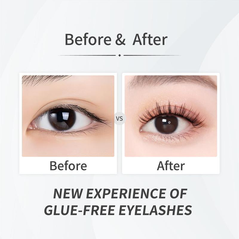 MAYSEEN SHADOW BLACK Soft Magnetic Eyelashes, Eyelash Extensions with Applicator Kit, Reusable Magnetic Lashes, Glue-Free, Waterproof, Lightweight, Soft Magnetic Strip, Natural Makeup, with Free Gifts: Eyelash Curler & Lash Setting Liquid, New Year Gifts