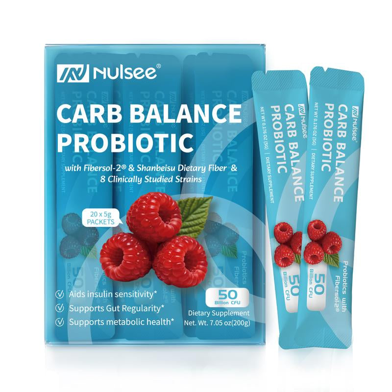 Nulsee| Probiotic & Prebiotic Plant-Based Fibersupplement with Patented Fibersol-2 & 50 Billion Cfu|Supports Healthy Blood Sugar Control, Hungerregulation, & Metabolic Balance |Doctor-Formulated Adult Nutritional Blend