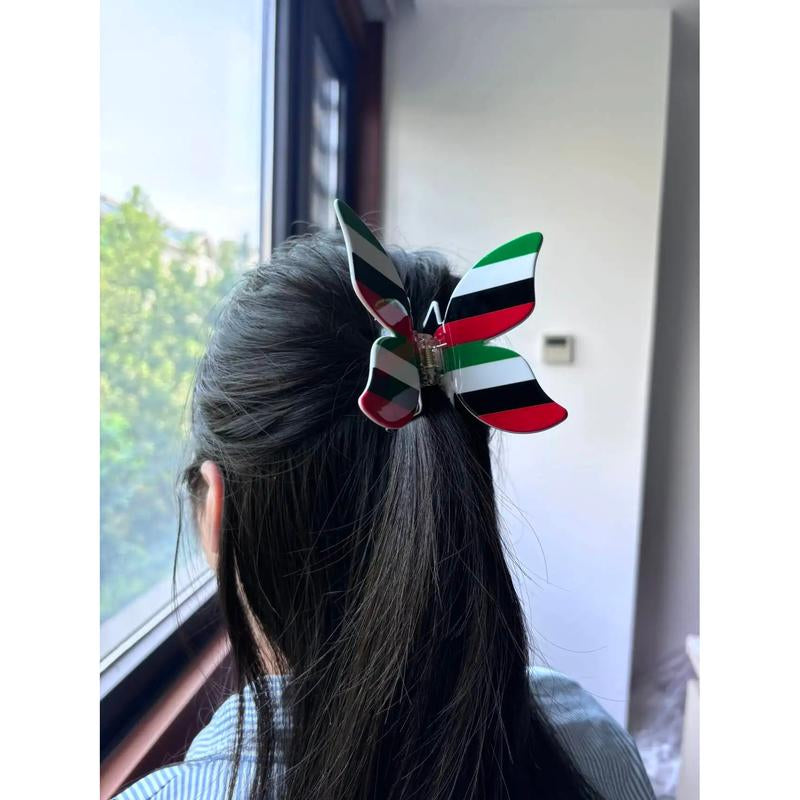 Palestine Hair Clip Red Greeen White Black Hair Claw
