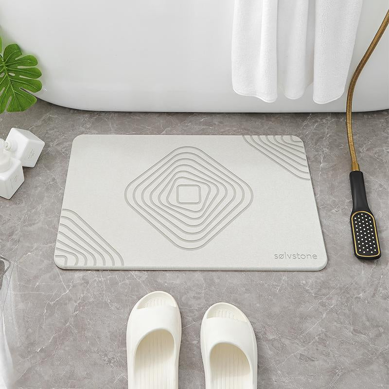 SØLVSTONE - Quick Dry Stone Bathroom Mat (Diamonds)