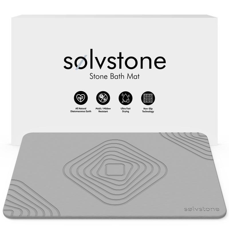 SØLVSTONE - Quick Dry Stone Bathroom Mat (Diamonds)