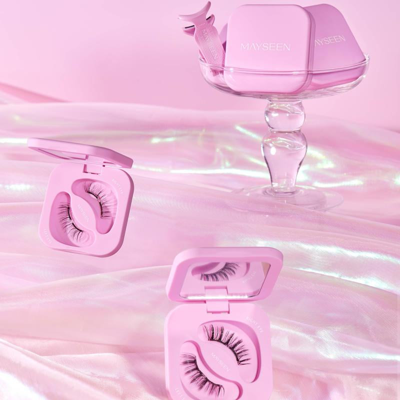 MAYSEEN SHADOW BLACK Soft Magnetic Eyelashes, Eyelash Extensions with Applicator Kit, Reusable Magnetic Lashes, Glue-Free, Waterproof, Lightweight, Soft Magnetic Strip, Natural Makeup, with Free Gifts: Eyelash Curler & Lash Setting Liquid, New Year Gifts