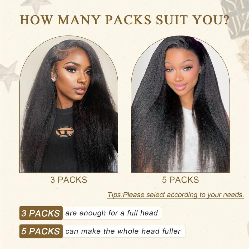 Daixi Kinky Straight Crochet Hair - Get Effortless, Buttery Soft Braids & Twists | Pre-Looped Human Hair Extensions