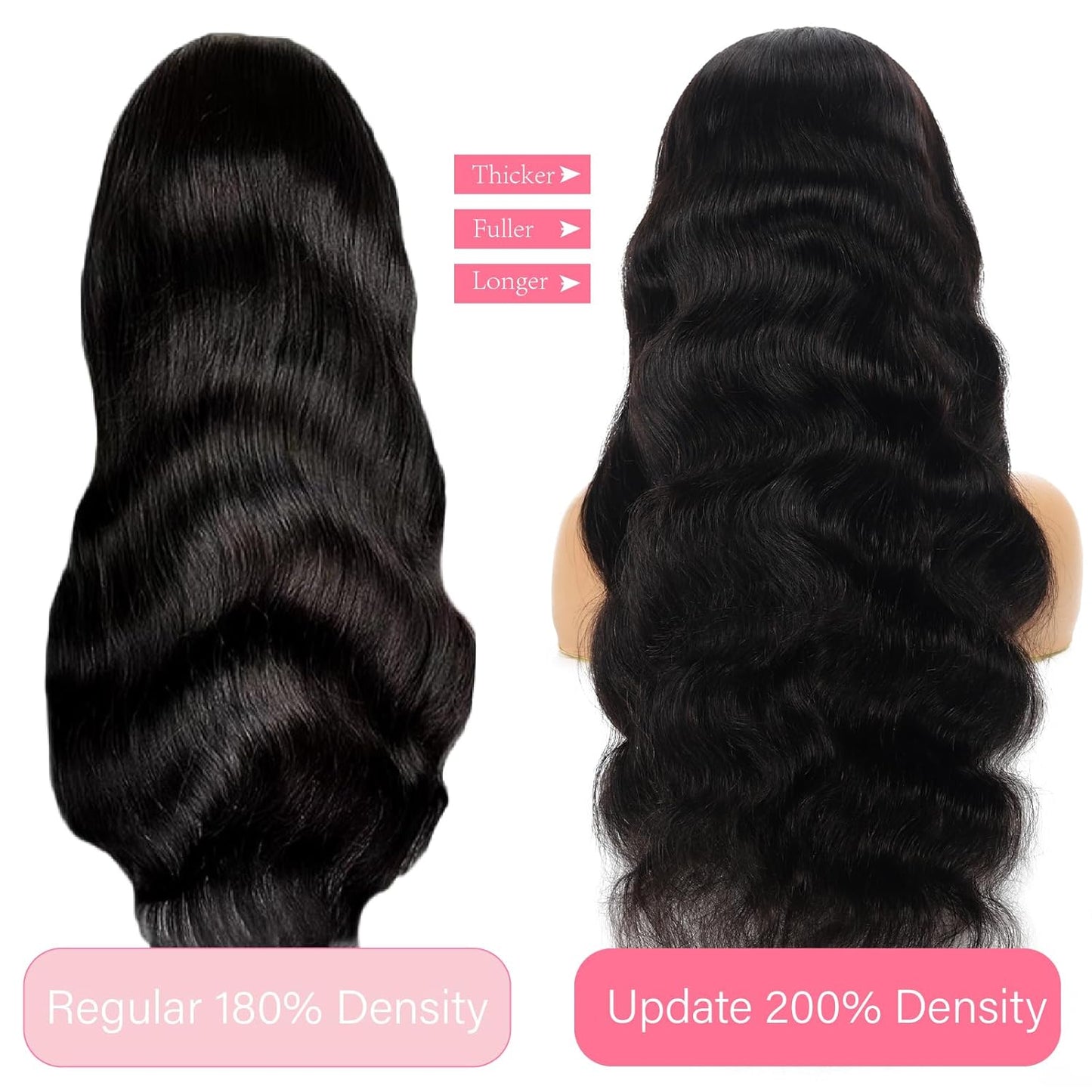 13X6 Lace Front Wigs Human Hair Body Wave Lace Front Wigs Human Hair Pre Plucked with Baby Hair for Black Women, Natural