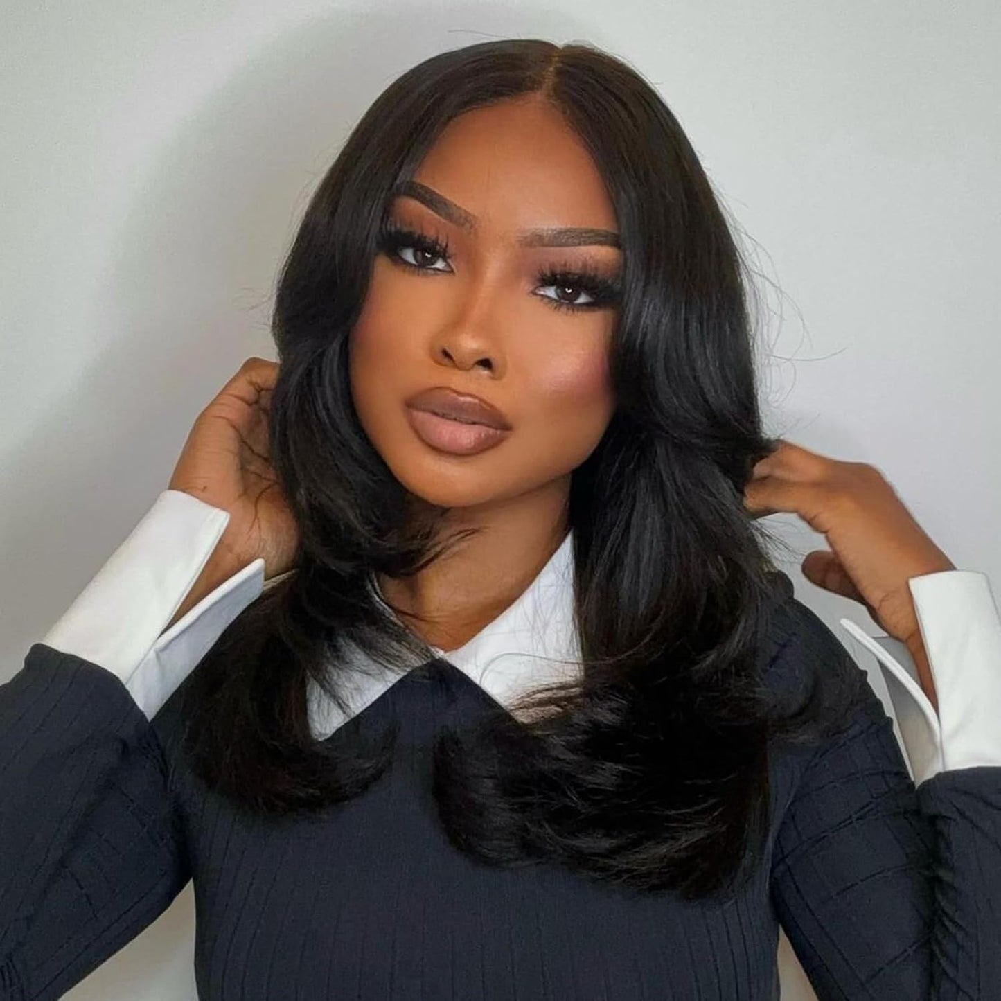 13X6 Lace Front Wigs Human Hair Body Wave Lace Front Wigs Human Hair Pre Plucked with Baby Hair for Black Women, Natural
