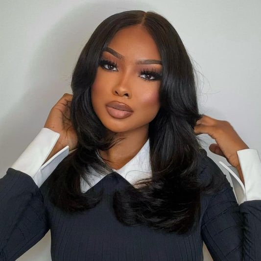 13X6 Lace Front Wigs Human Hair Body Wave Lace Front Wigs Human Hair Pre Plucked with Baby Hair for Black Women, Natural
