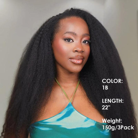 Daixi Kinky Straight Crochet Hair - Get Effortless, Buttery Soft Braids & Twists | Pre-Looped Human Hair Extensions