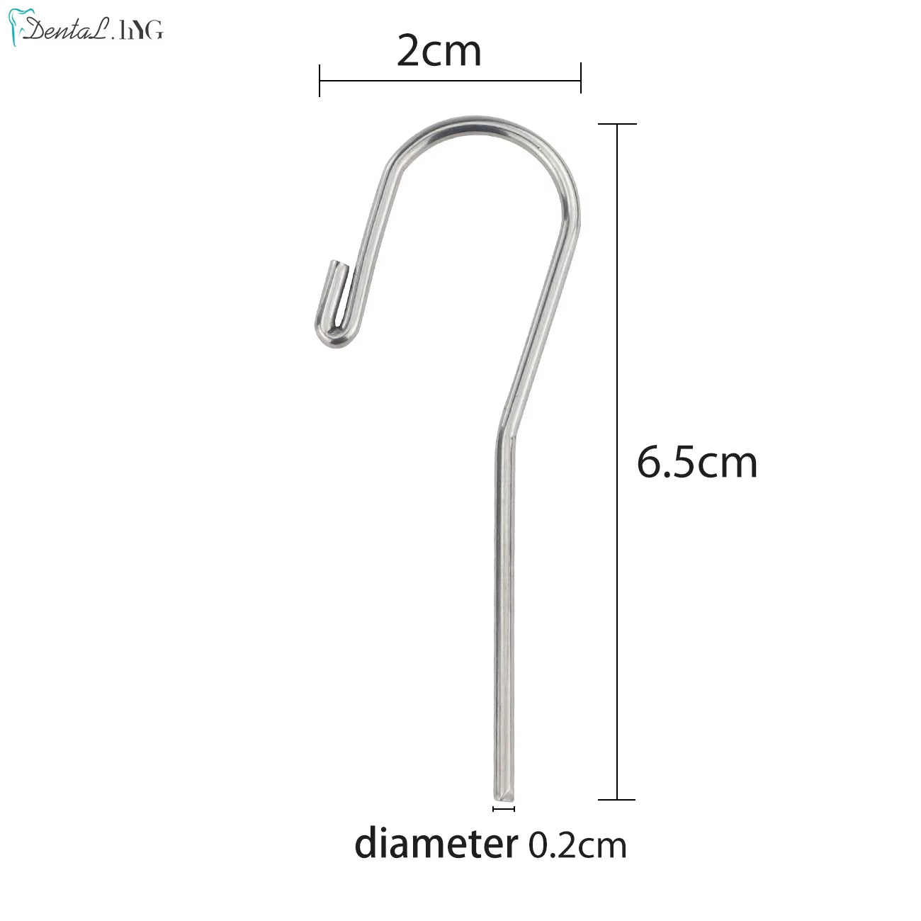 10Pcs/Pack Stainless Steel 2Mm Dental Lip Hook Root Canal Measuring Accessories Lip Mouth Hook Apex Locator Tool for Dentists