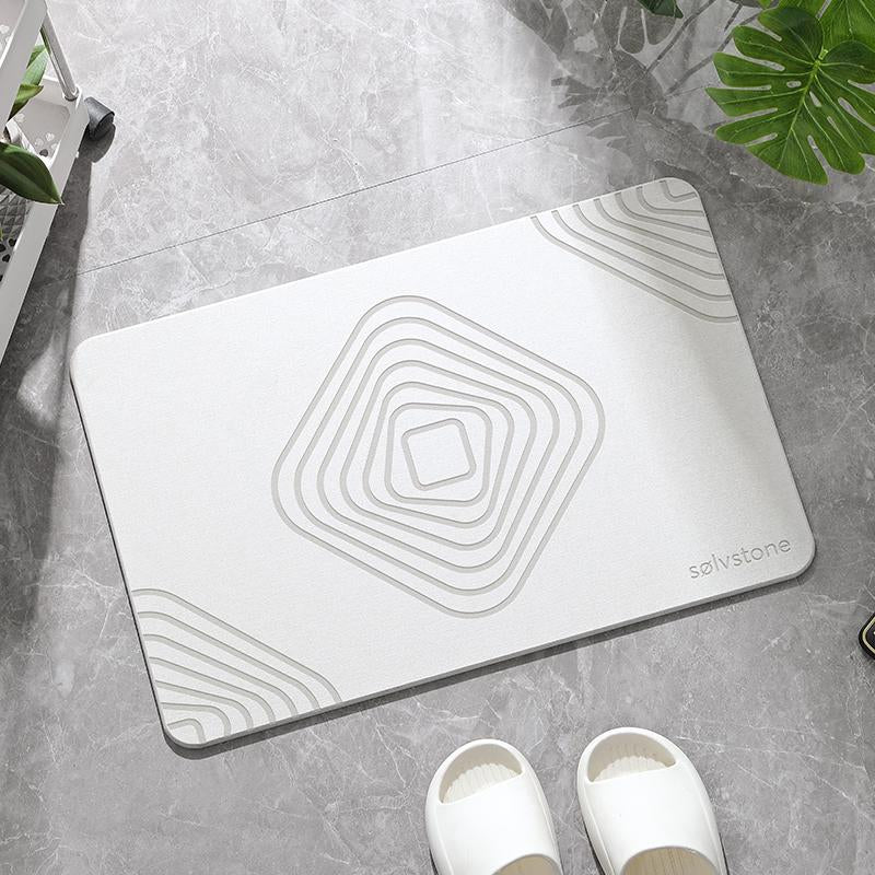 SØLVSTONE - Quick Dry Stone Bathroom Mat (Diamonds)