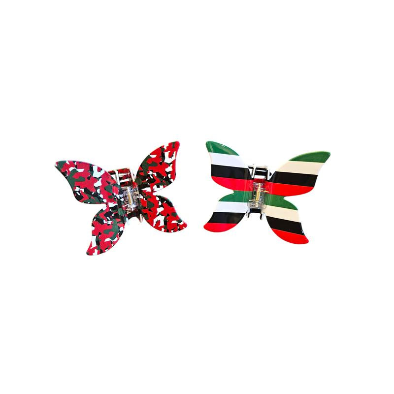 Palestine Hair Clip Red Greeen White Black Hair Claw