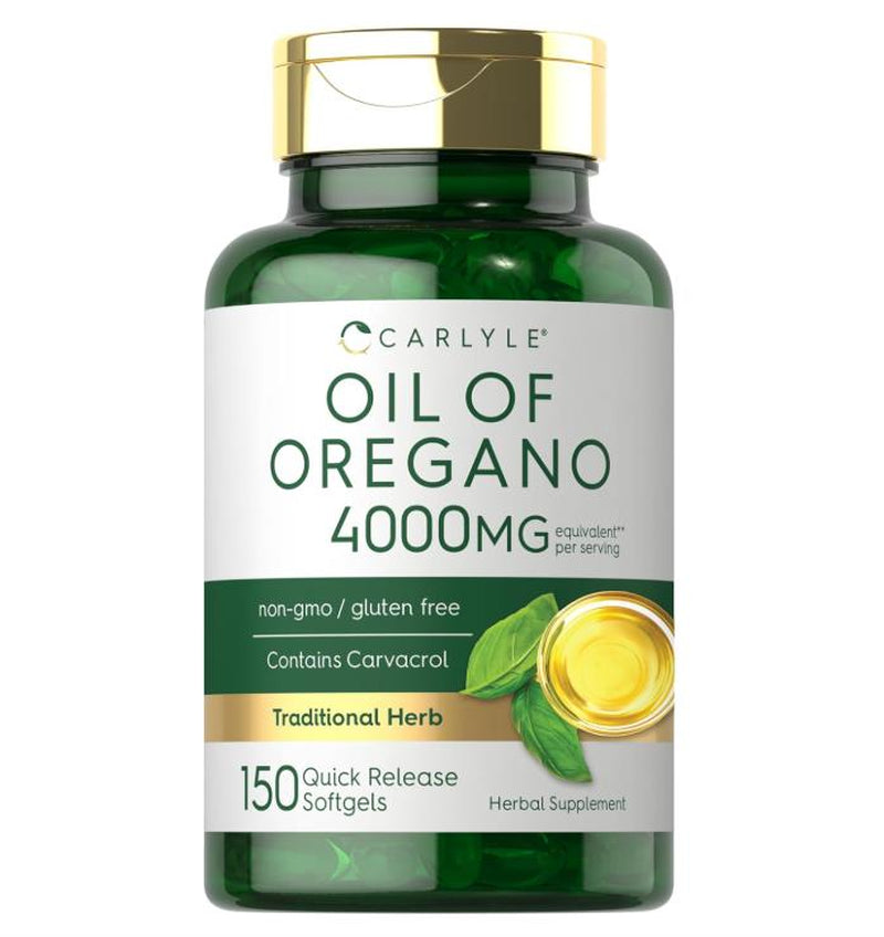 Carlyle Oregano Oil 4000Mg Supplement | 150 Softgel Capsules | Contains Carvacrol | Non-Gmo & Gluten Free Formula